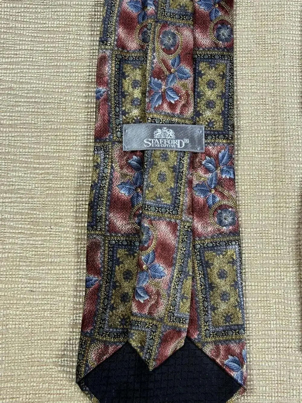Lot of 5 Stafford Men's Silk Neck Ties Bundle